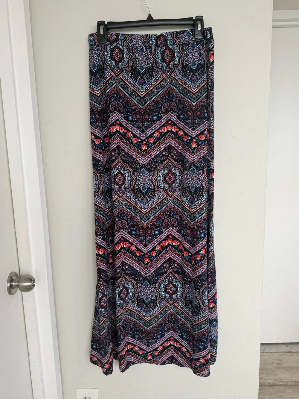 French Laundry Maxi Skirt with Pink & Light Blue Accents